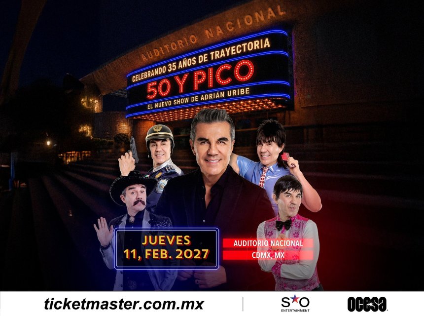 Adrián Uribe llegará por primera vez al Auditorio Nacional para celebrar sus 35 años de&nbsp;carrera