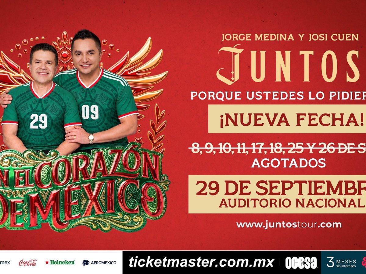 Jorge Medina y Josi Cuen siguen haciendo historia juntos: ¡Nueva fecha en el Auditorio&nbsp;Nacional!