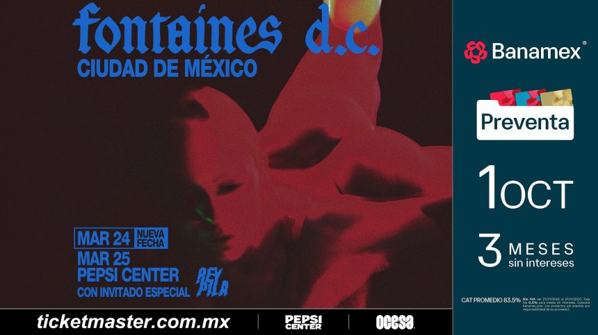 ¡FONTAINES D.C CONFIRMA UNA SEGUNDA PRESENTACIÓN EN EL PEPSI&nbsp;CENTER!