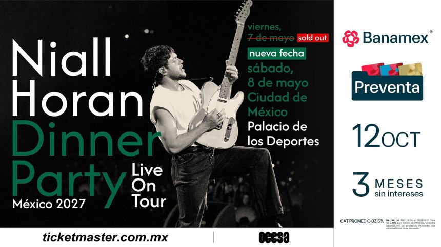 NIALL HORAN AGREGA UNA FECHA MÁS EN EL PALACIO DE LOS&nbsp;DEPORTES